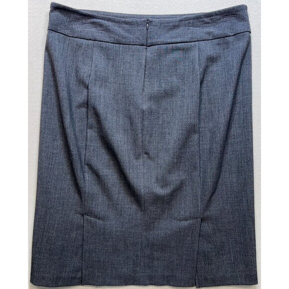 Briggs New York Women's Office Pencil Skirt Flat Front Stretch Size 14 Gray - Picture 2 of 11